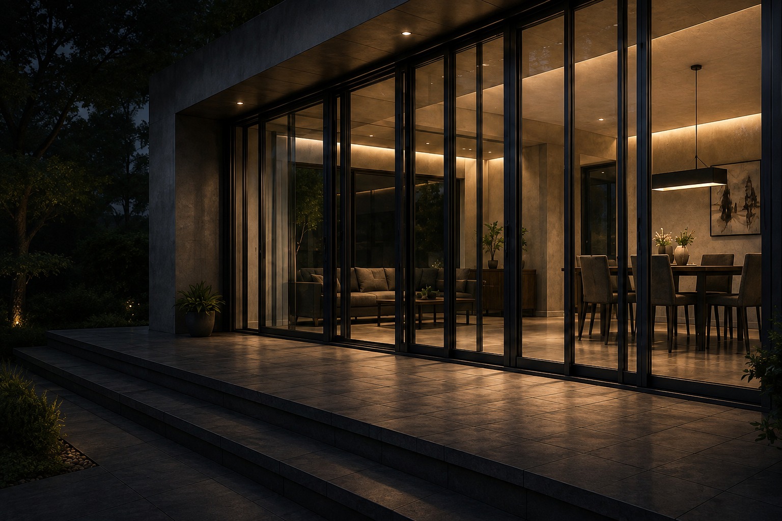 G Windoors aluminium sliding door with balcony view